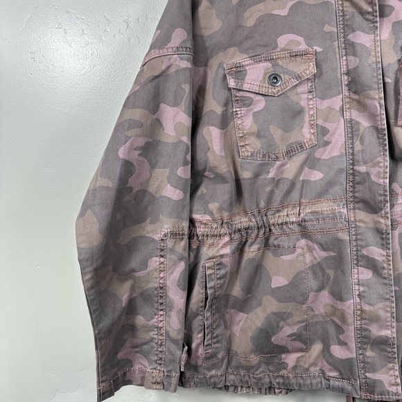 Anthropologie | MARRAKECH Camouflage Utility Jacket Size Large Purple / Grey - Picture 6 of 11